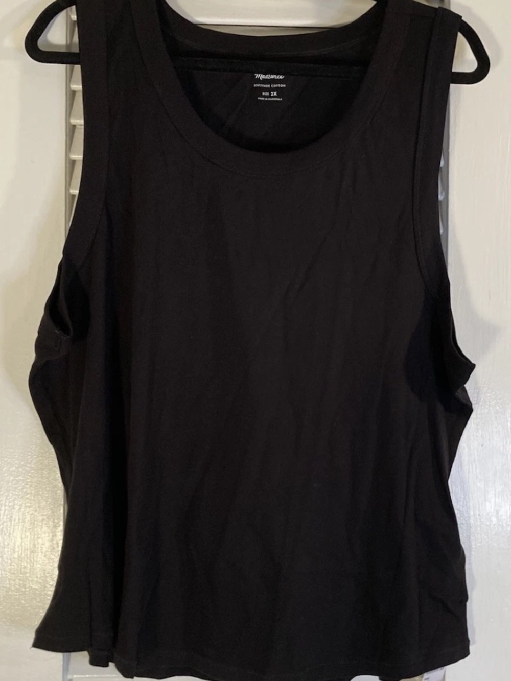Madewell Black Scoop Neck Cotton Tank Top
